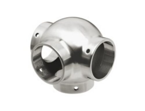 Ball Side Outlet Tee Satin Stainless Steel for 1-1/2“ 2”