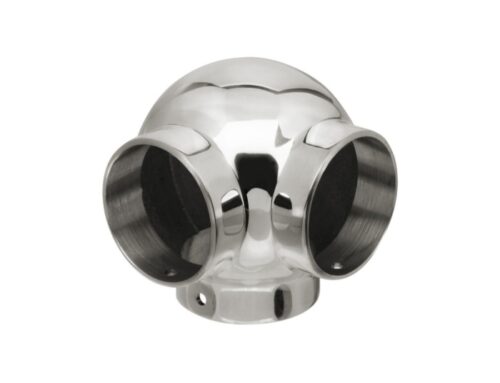 Polished Stainless Steel two hole Ball Style Elbow, 1-1/2″,2″